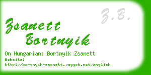 zsanett bortnyik business card